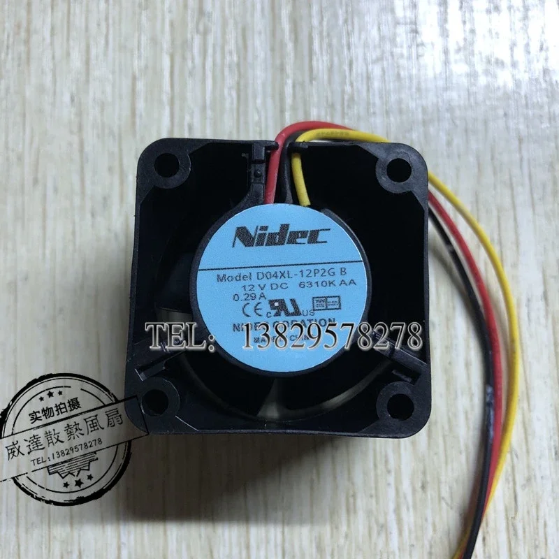 

Ltsf For Nidec D04XL-12P2G DC 12V 0.29A 40x40x28mm 3-Wire Server Cooling Fan 4cm