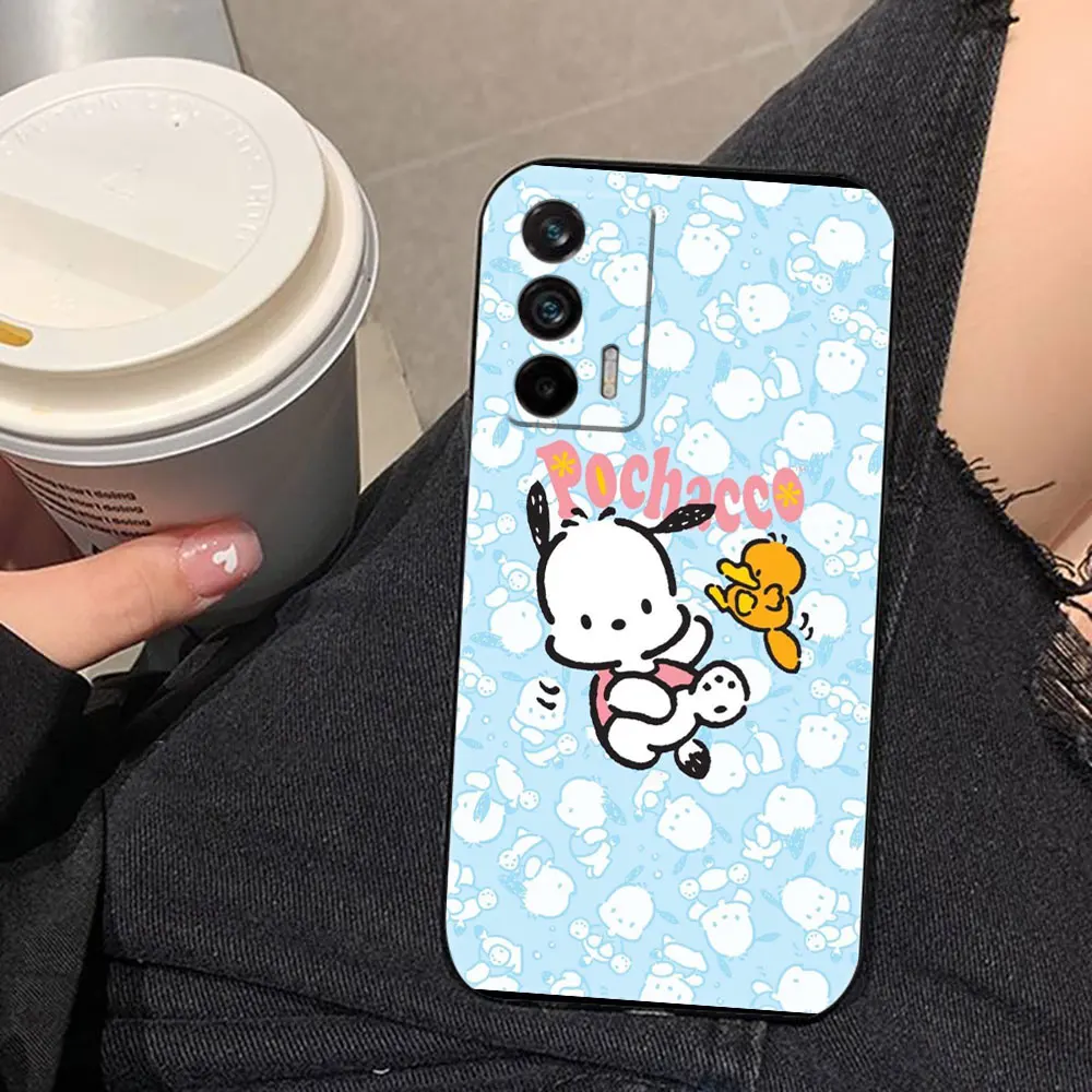 Cartoon Pochacco Cute Dog Phone Case For Realme C11 C15 C20 C21 C21Y C30 C30S C33 C35 C53 C55 C63 C65 GT NEO 2 X50 Case Funda