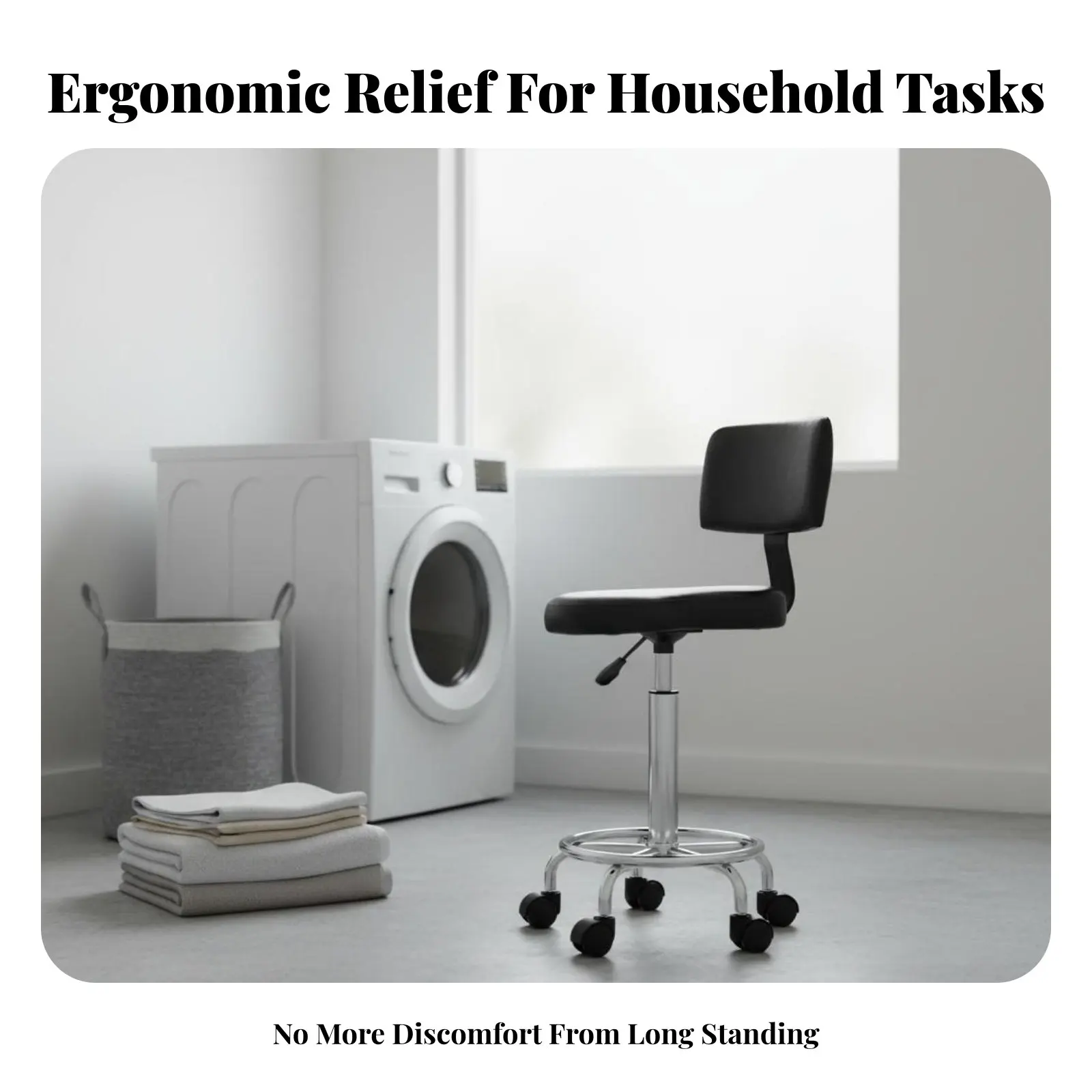 

Регулируемый низкий стул на колесиках с вращающимся сиденьем, экономит место, легко чистится, для пожилых людей, для кухни