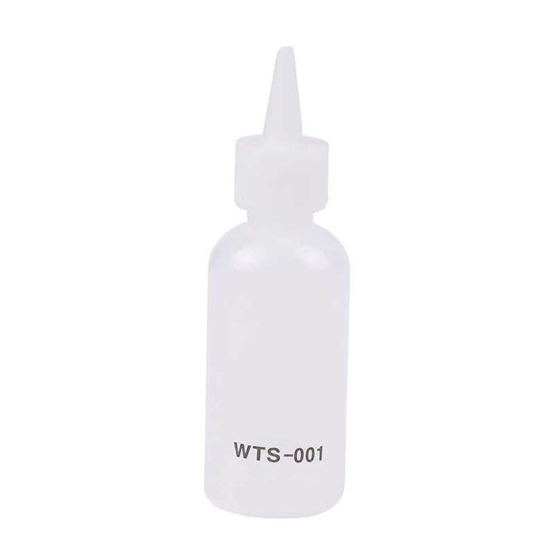 1Pc 50ML WTS-001 Plastic Liquid Alcohol Bottle With Needle For Dispenser Rosin Solder Flux Paste For Phone PCB Welding Repair