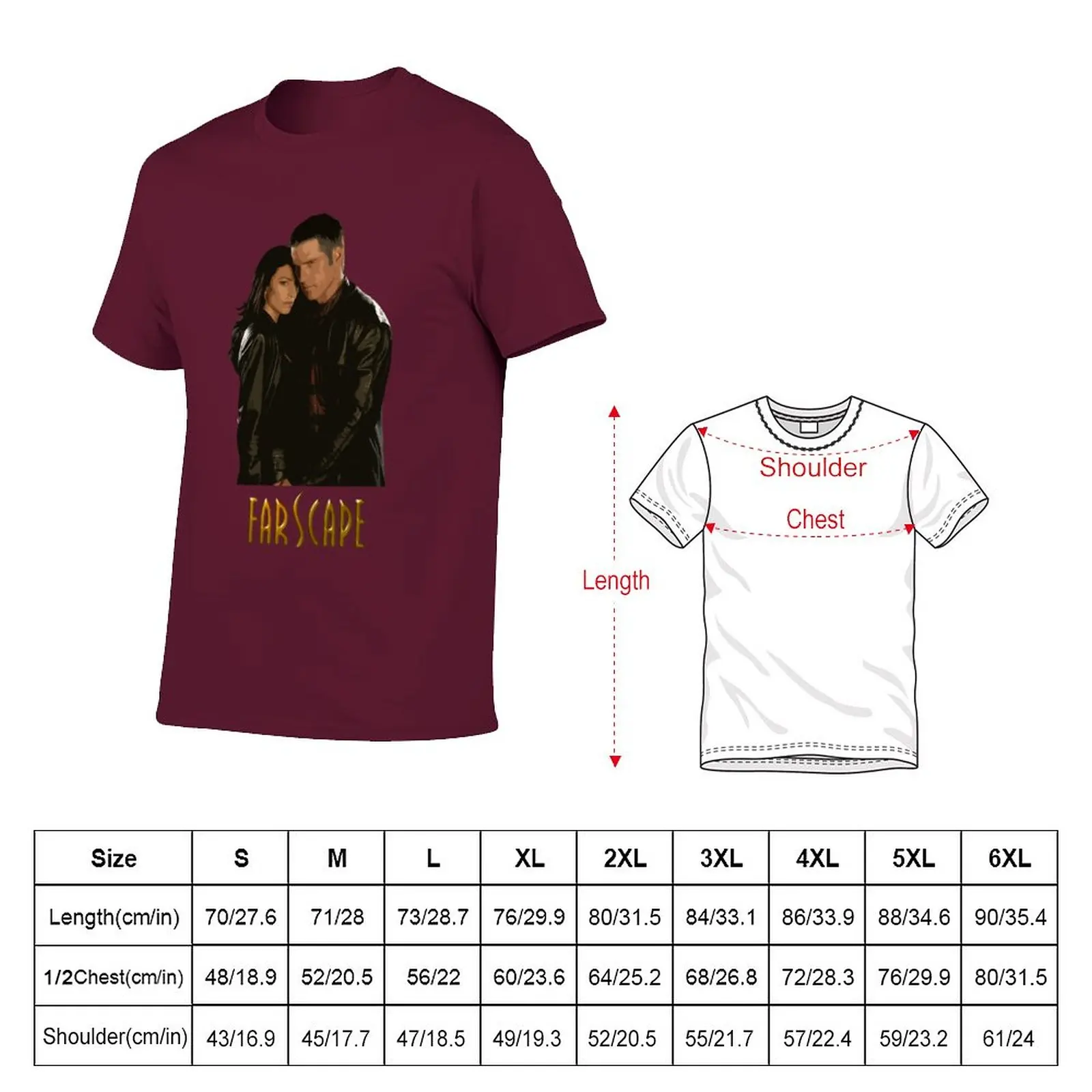 Farscape - John Crichton & Aeryn Sun T-Shirt oversizeds customs design your own customizeds sweat Short sleeve tee men