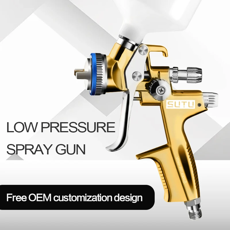 

SUTU Spray Guns 1.4/1.8MM Nozzle Paint Spray Gun High Atomization Air Tools Car/Furniture Oil Paint Repair Guns