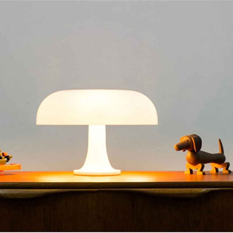 Mushroom Table Lamp Danish Vintage Lamp Nesso Designer Table Lamps for Bedroom Living Room Decor LED Lamp Acrylic with 4 Bulbs