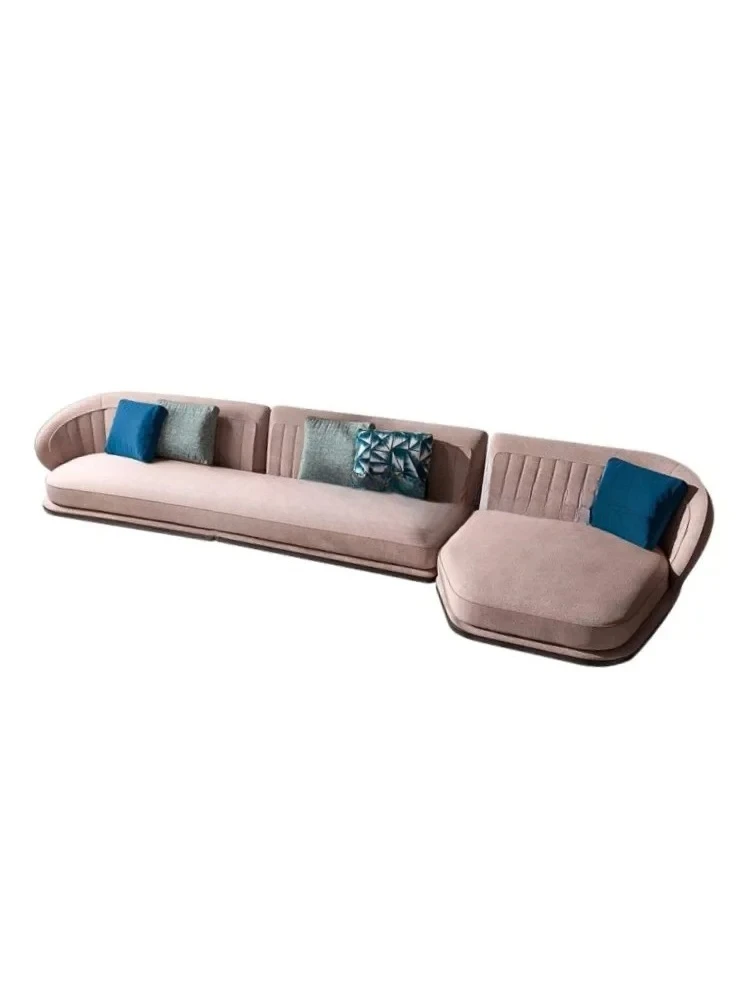 SA-2 Modern Curved Sofa ight uxury Irregular arge Apartment Matte Velvet iving Room Reception Model Room