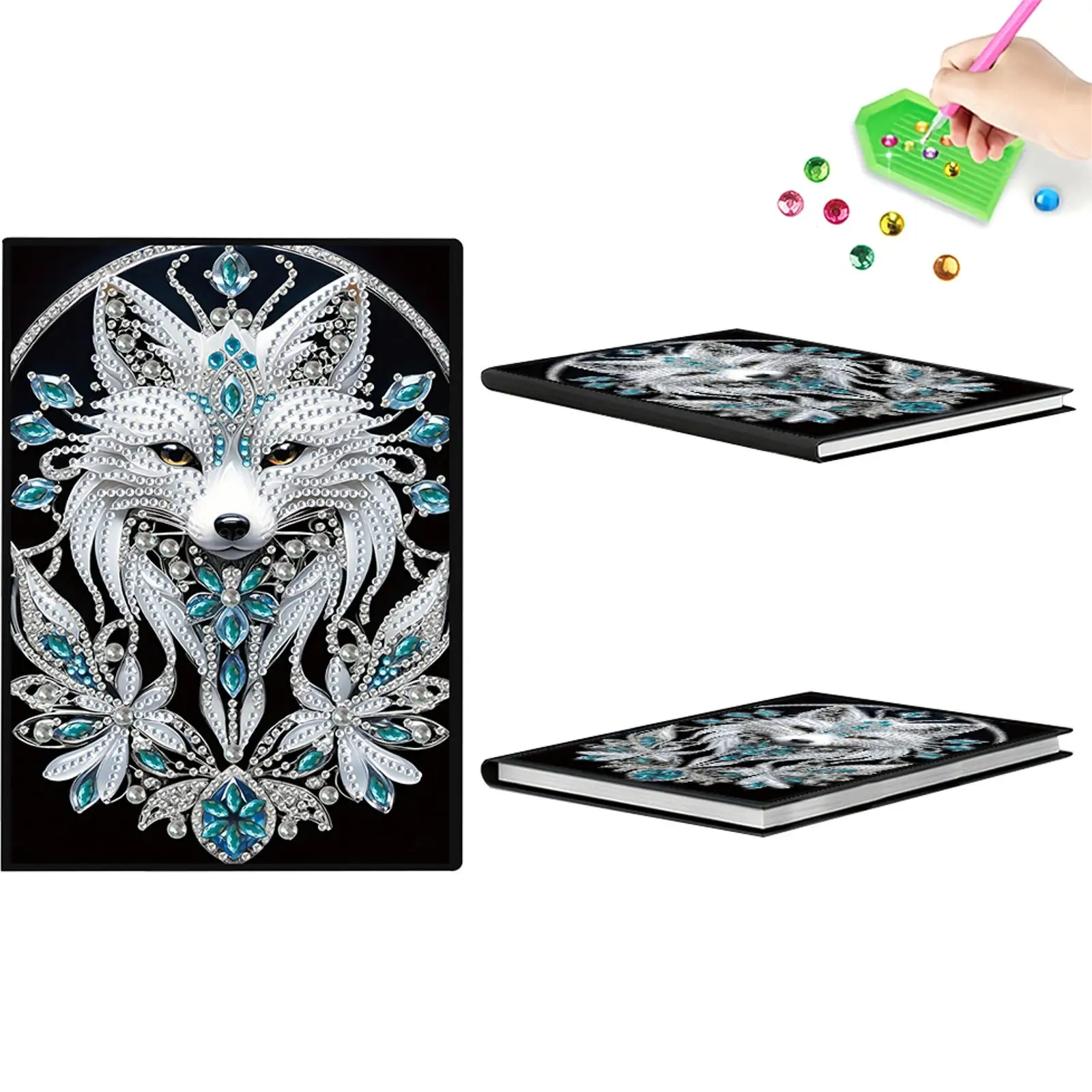 

Special Shaped Animal 5D DIY Diamond Art Painting Notebook Kit Diamond Painting Diary Book 50 Pages Crystal Notepad Sketchbook