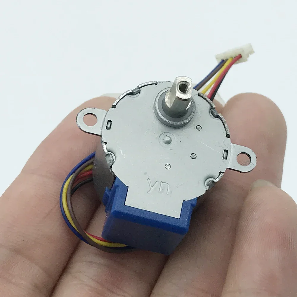 Mini 24mm Stepper Motor 24BYJ DC 5V 4-phase 5-wire Stepper Motor Long Shaft Small Deceleration Stepper Motor Gearbox with Wire