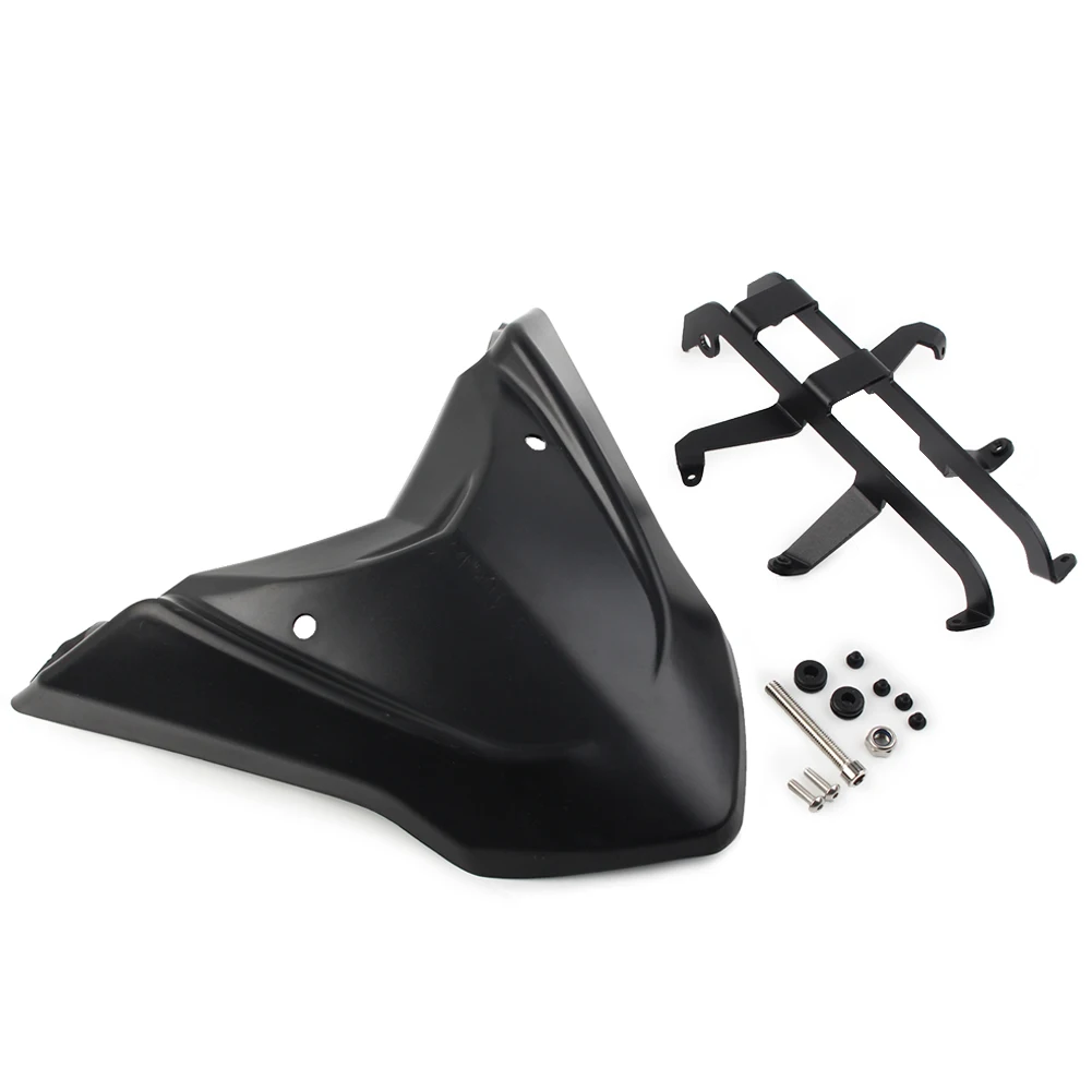 Motorcycle Front Fender Mudguard Beak Extension Cowl Cover For YAMAHA Tenere 700 XTZ700 T7 2019 2020 2021 Black