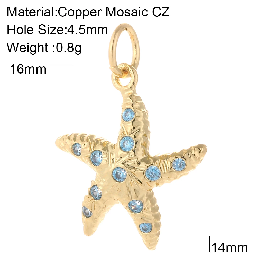 Starfish Shells Charm Jewelry DIY Accessories