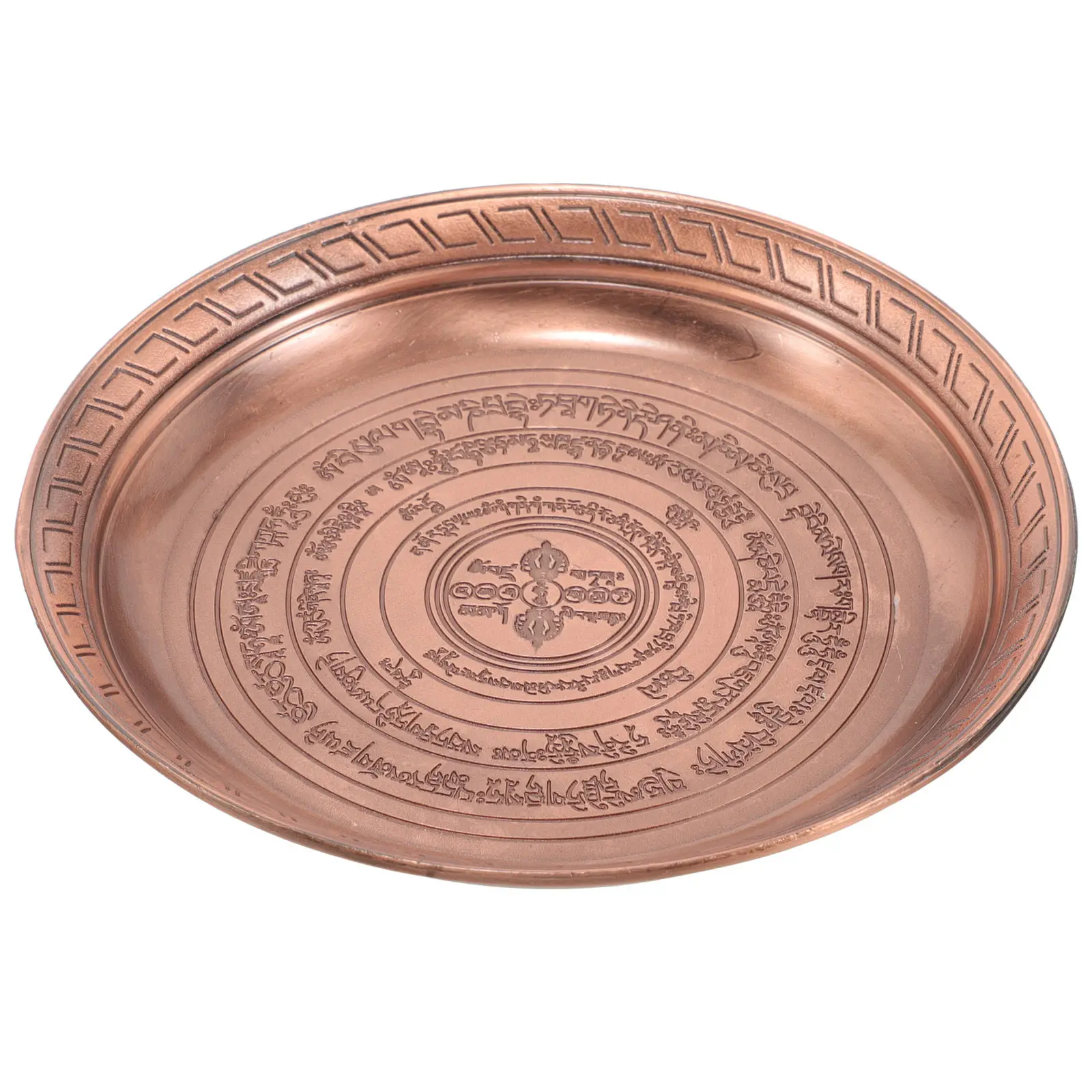 Offering Tray Metal Plate Incense Ash Container Temple Dish Vintage Worship Tray Decorative Ritual Bowl For Burning Holder