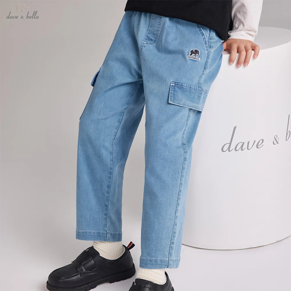 

Dave Bella Children Jeans Autumn Winter Straight Leg Boys Cotton Trousers Overalls Casual Outerwear Kids Denim Clothes DK3252738