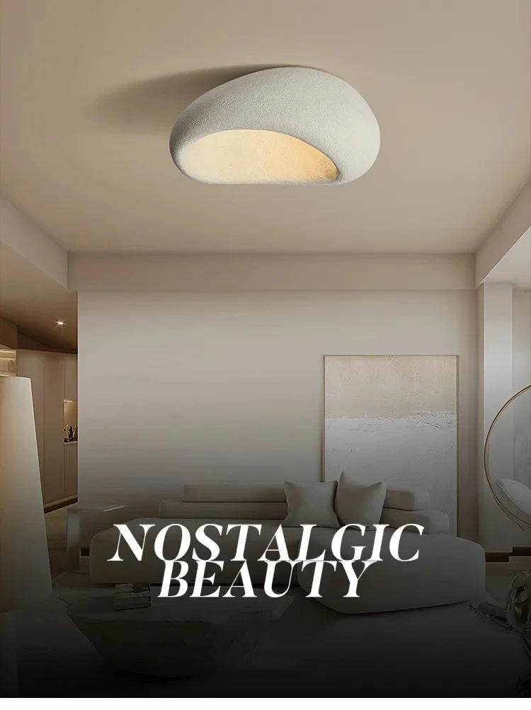 Nordic Wabi Sabi Ceiling Lamp Energy Saving Light LED Chandelier for Living Room Dining Room Bedroom Home Decor Lighting Fixture