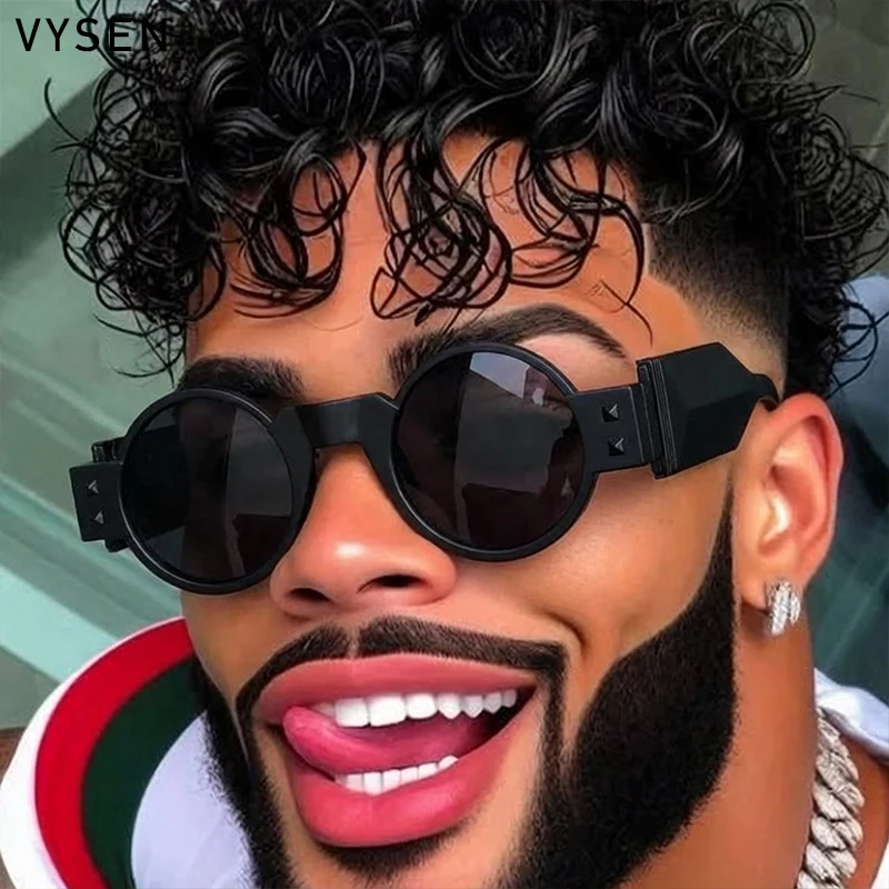 

Small Frame Round Steampunk Sunglasses Men 2026 Luxury Brand Vintage Retro Punk Sun Glasses Driving Outdoor Eyewear Shades UV400