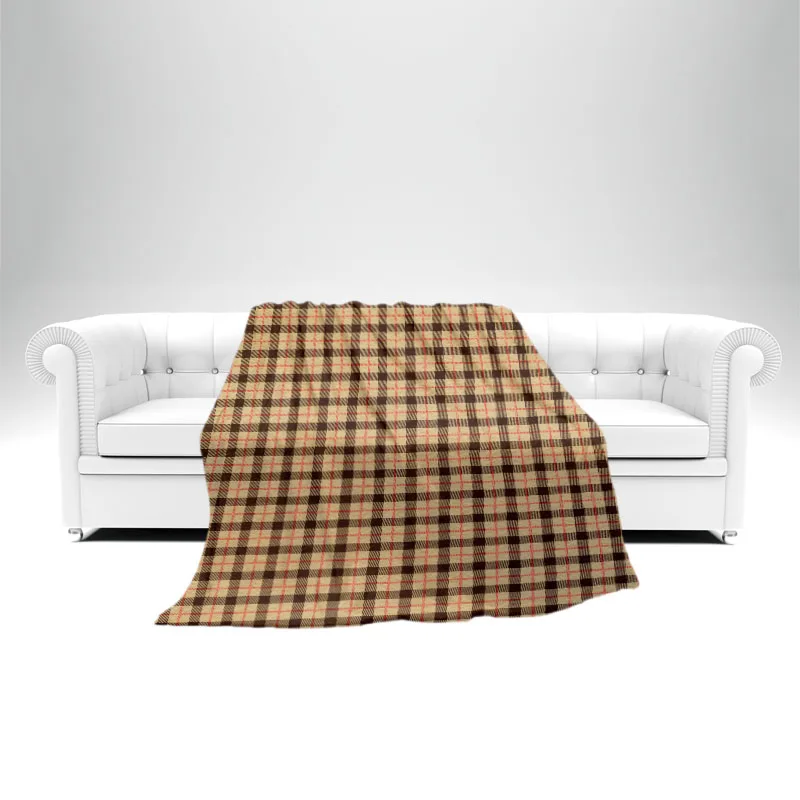 Checkered Plaid Throw Blanket Lovely Ultra-Soft Cozy Microfiber Flannel Fleece Warm Huggl For Home Couch Bed and Sofa