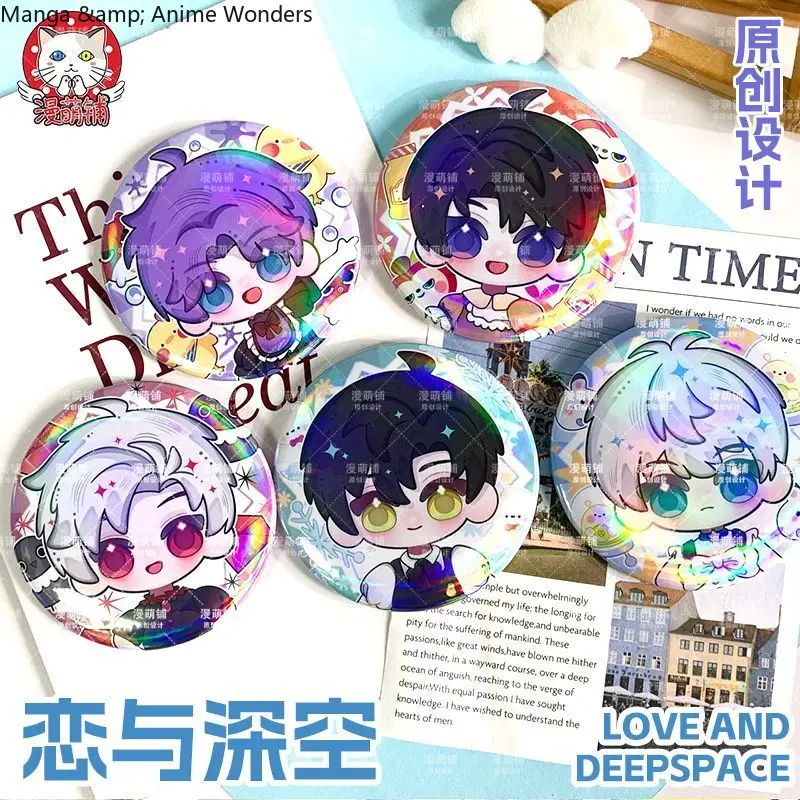 애니메이션 사랑과 Deepspace Xavier Rafayel Sylus Caleb Zayne Cospaly 메이드 시리즈 Q 버전 Bedge 펜던트 배지 브로치 핀