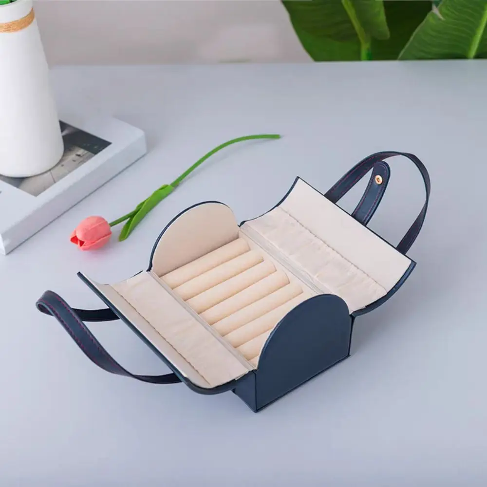 7Positions Bracelet Display Box PU Leather Dustproof Bracelet Storage Bag Organizer Bangle Holder Bracelet Carrying Case