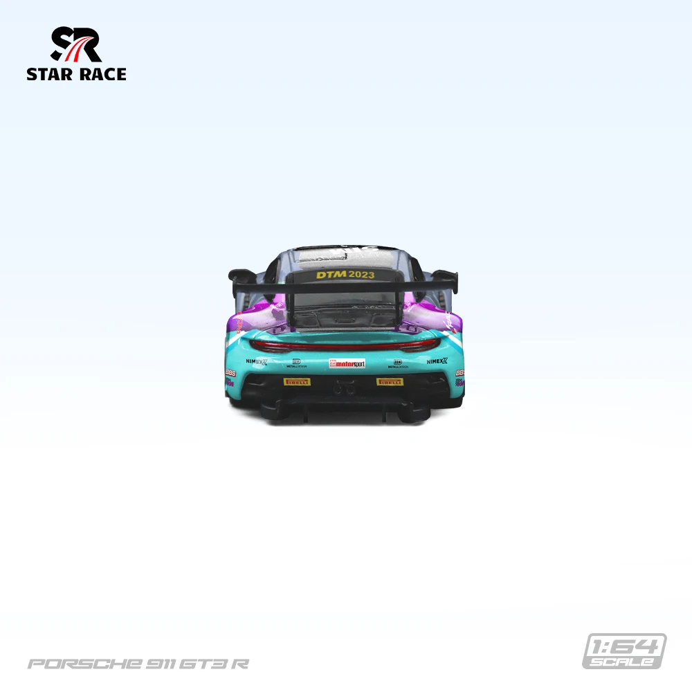 STAR RACE 1:64 SR Porsche 911 GT3 Color No.9 Alloy Die Cast Car Model Collection Ornament