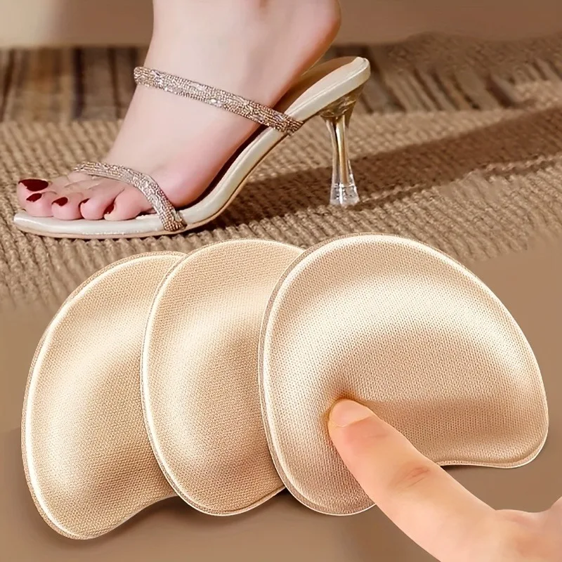 2 Paar selbstklebende Einlegesohlen mit hohen Absätzen | Rutschfestes, stoßdämpfendes Kissen, atmungsaktive Polster mit dicker Sohle für Damen-High-Heels – Detail 1
