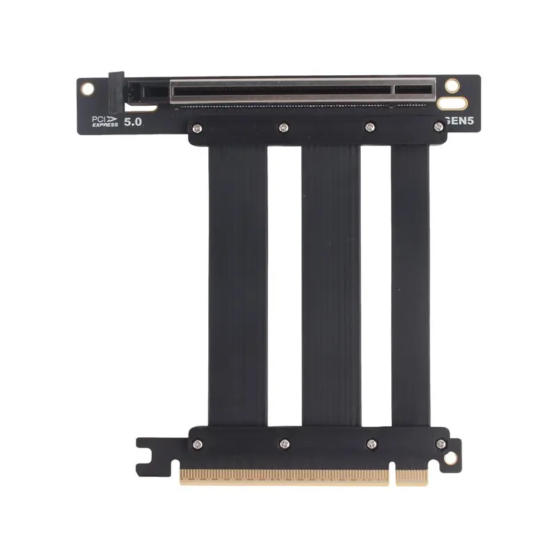 For Pcie 5.0 X16 Riser Cable Extension 10Cm For Pcie 5.0 GPU 90 Degree Slot For RTX 5090 GPU