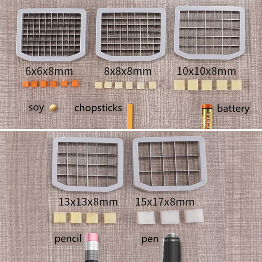 Dicing máquina faca malha acessórios 6/8/10/13/15 MM Especificações Opcional
