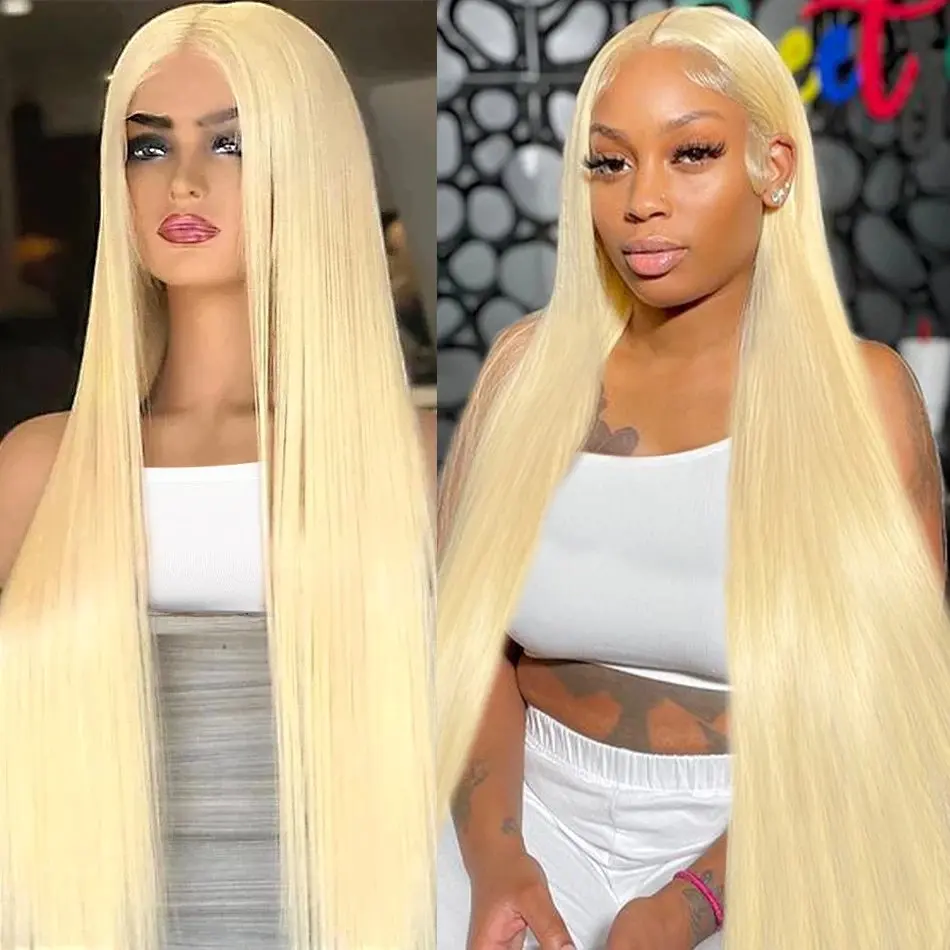 Rosabeauty HD Lace Frontal 13x6 Blonde 613 Lace Front Human Hair Wigs Straight 5X5 Glueless 13X4 Frontal 250 Density 40 Inch Wig