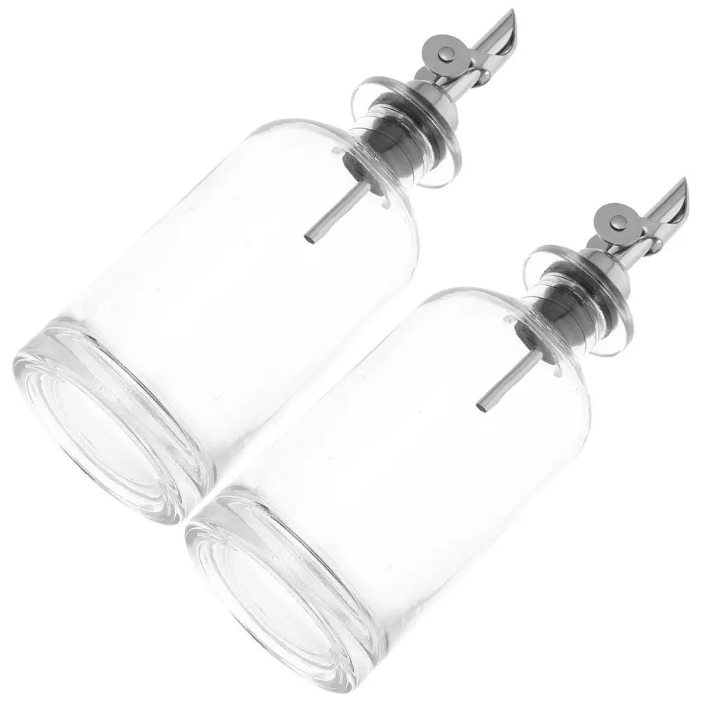 

2Pcs Automatic Open Close Oil Dispenser Multipurpose Glass Bottles for Cooking Olive Oil Vinegar Soy Use Anti-Leak