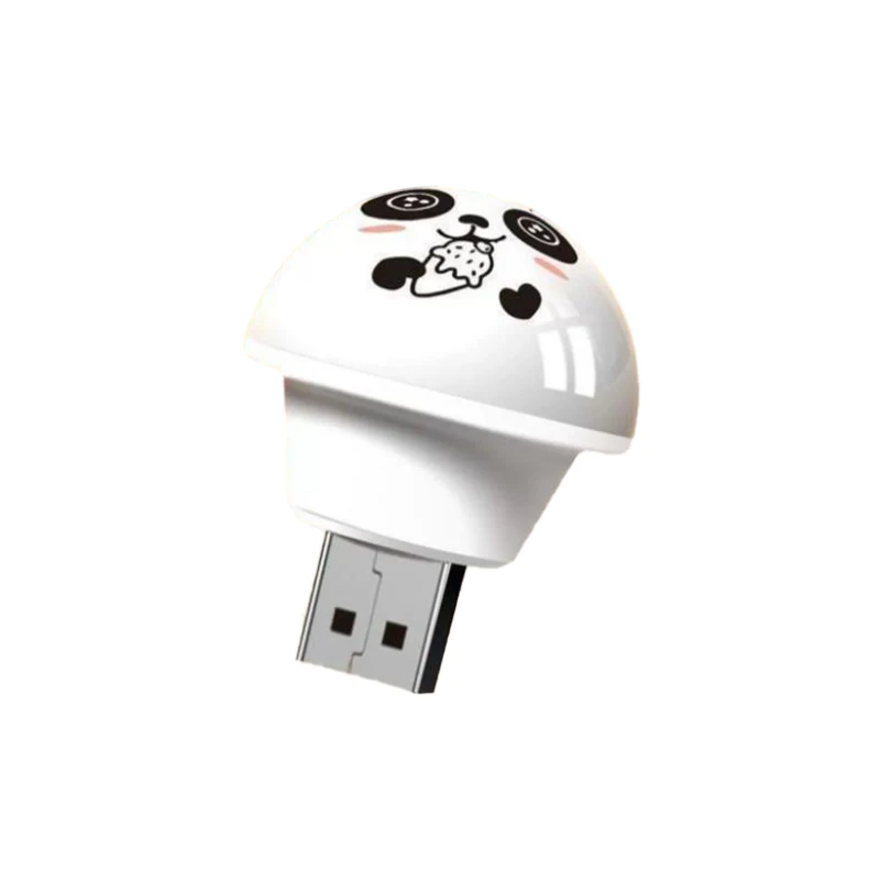 USB Panda Artificial Smart Voice Controlled Night Light LED Light Plug-in Bedsides Lamp Indoor Bedroom Living Room Sleep Lights