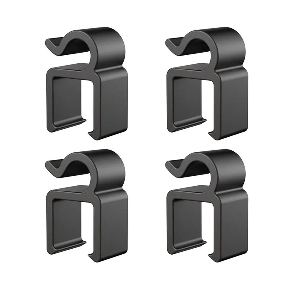 

4x Clamp Stand Cable Clips Clips Desktop Fixing Microphone Mount Plastic Stand 4PCS 6*2*1cm Black Cable Brand New