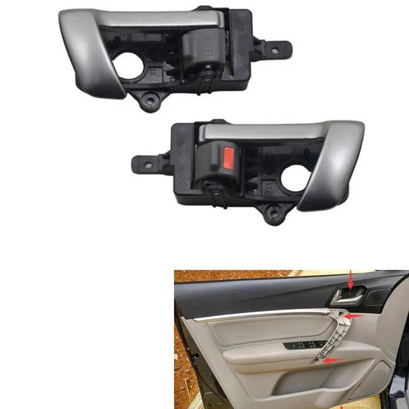 

2 шт./комплект, левая и правая внутренняя дверные ручки для Hyundai Santa Fe 2007-2012 826202B0101D, автомобильные аксессуары