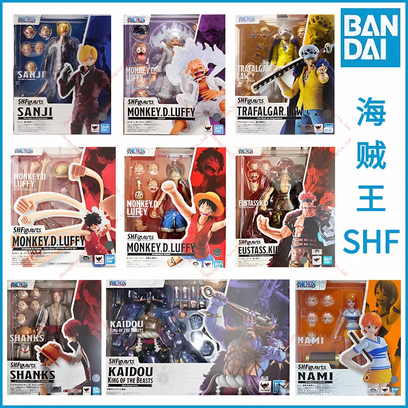 

100% Original Bandai One Piece SHF Figure Action Model Doll Genuine Luffy Zoro Kidd Yamato Kaido In Stock