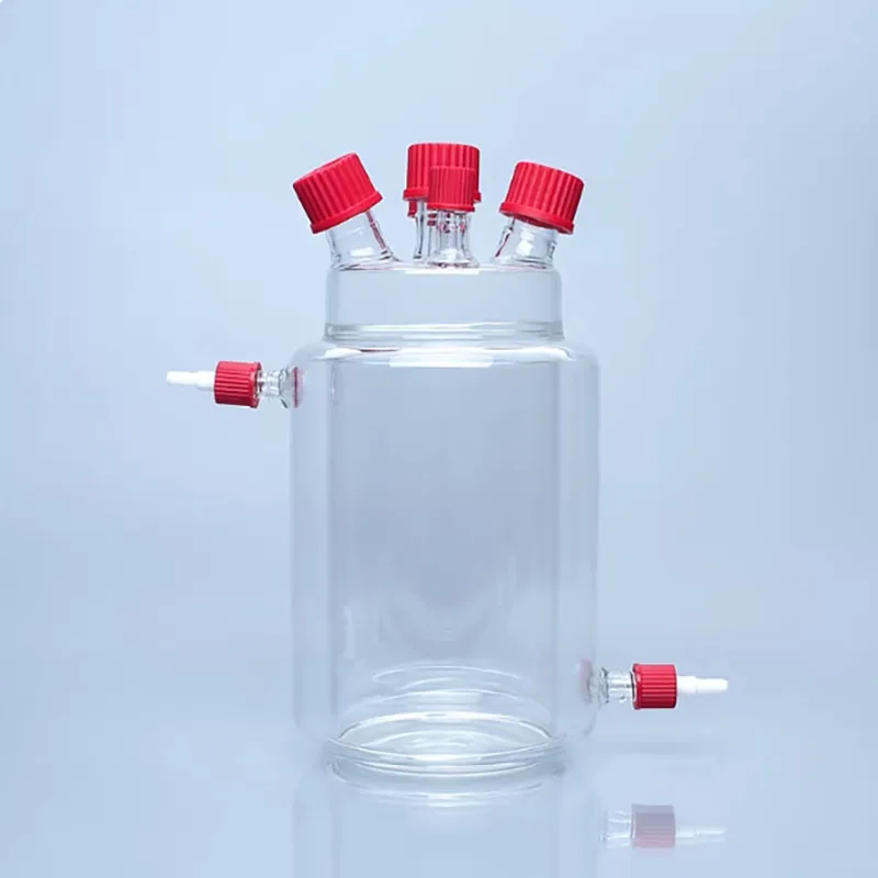 

Double-layer glass bottle anaerobic fermentation feed bottle sludge fermentation experimental reaction device