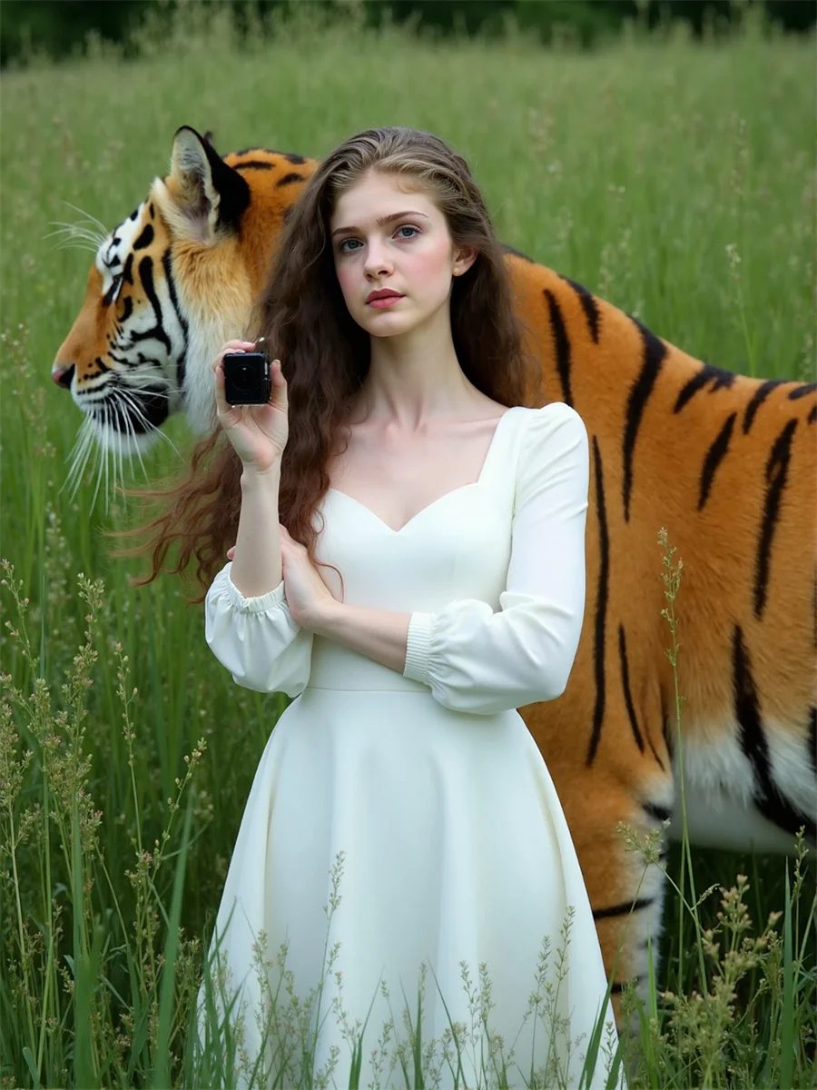 فستان نسائي خريف 2025 كم فانوس منتصف العجل بلون سادة رقبة على شكل حرف v منخفض القطع رقبة منخفضة خط عنق على شكل قلب مثير ساخن #1