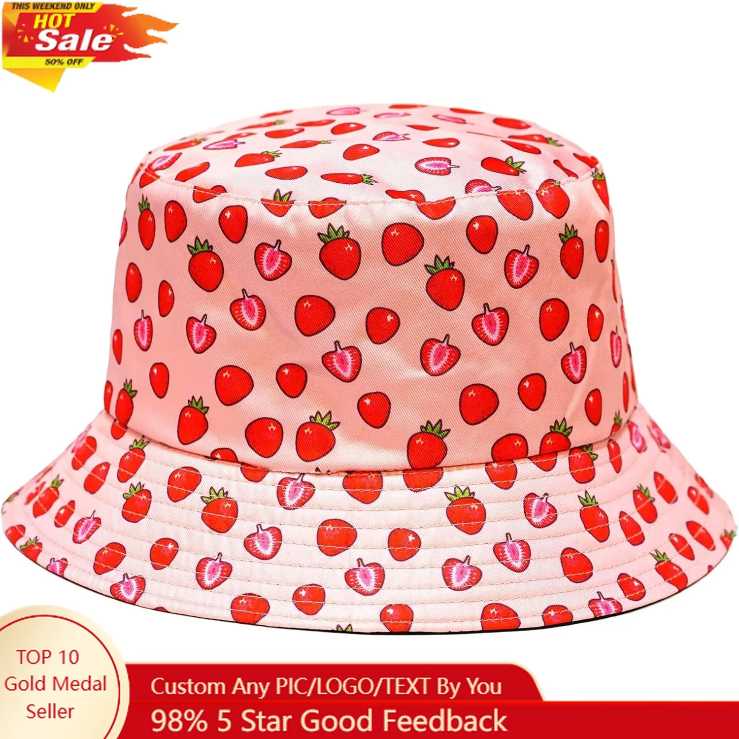 

Rave Bucket Hat for Women & Men - Cute Bucket Hats - Festival Hat Adjustable 50+ SPF Protection Rave Accessories