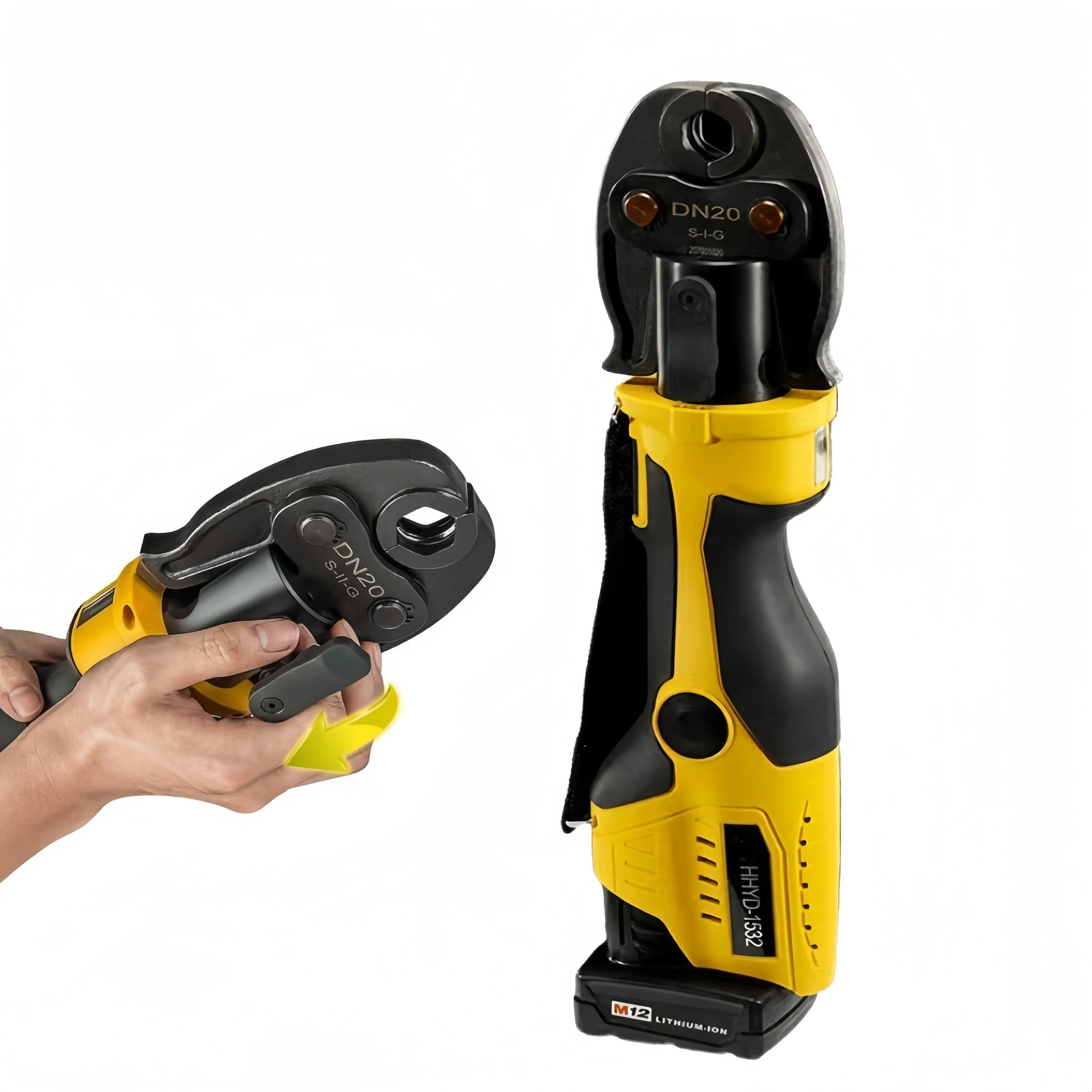 Cordless Hydraulic Press Tool Electric Rechargeable Stainless Steel & Copper Pipe Crimping Jaw Plumbing Tools Pliers