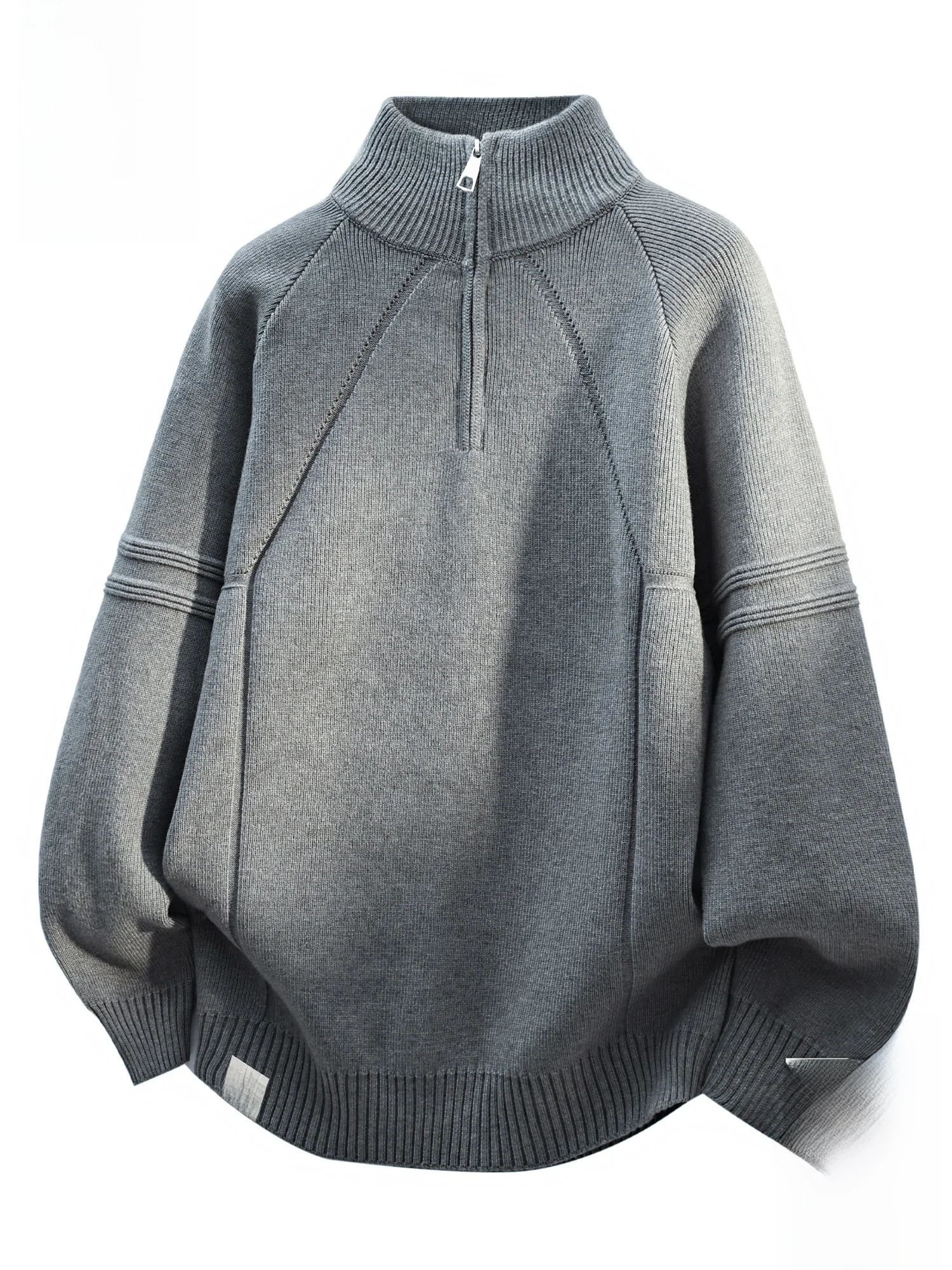 

PaulFrank Winter Warm f Zip Knit Sweater Casual Loose Men's Simple Sle Polyester Fiber Long Sve Regular Length