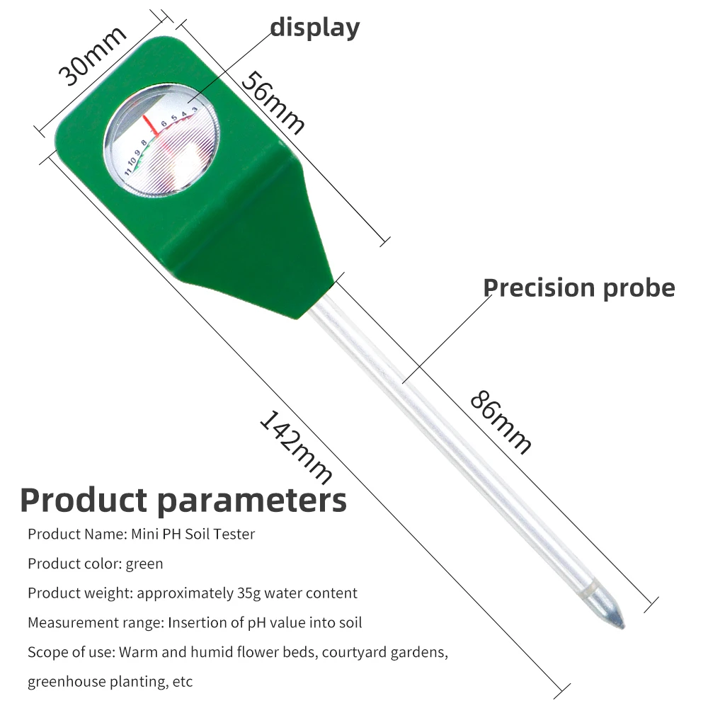 Single Needle Soil PH Meter Plants Flowers Acidity Test Soil Detector Analysis Instruments Mini Soil PH Tester For Garden