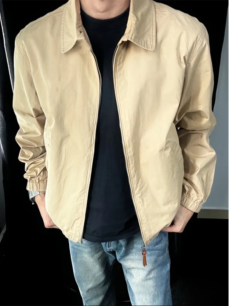 

Бейсбольная майка i ort для мужчин, весна-осень, винтажная американская одежда с воротником Cleanfit, свободная посадка из смеси полиэстера и хлопка