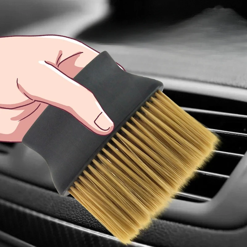 

Car Interior Cleaning Tool Air Conditioner Air Outlet Cleaning Brush Car Soft Brush Car Crevice Dust Removal Artifact Brush