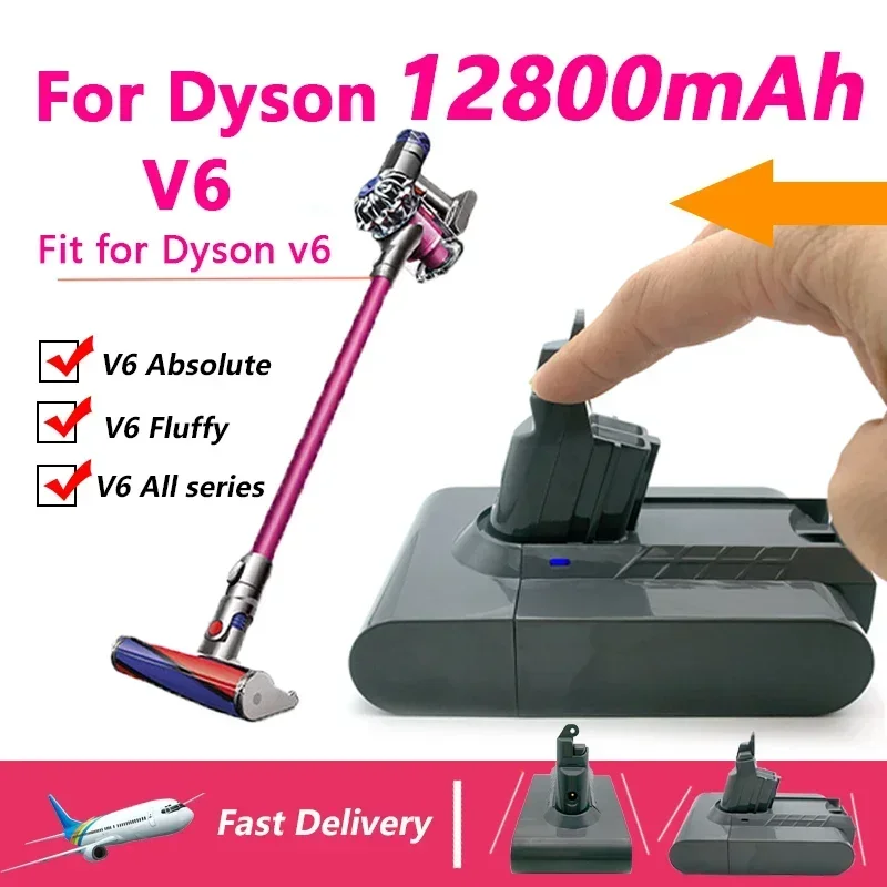 

for Dyson V6 V6 Li-ion 21.6V 12800mah pour aspirateur Dyson SV09 SV07 SV03 DC58 DC61 DC62 DC74 V6 965874-02