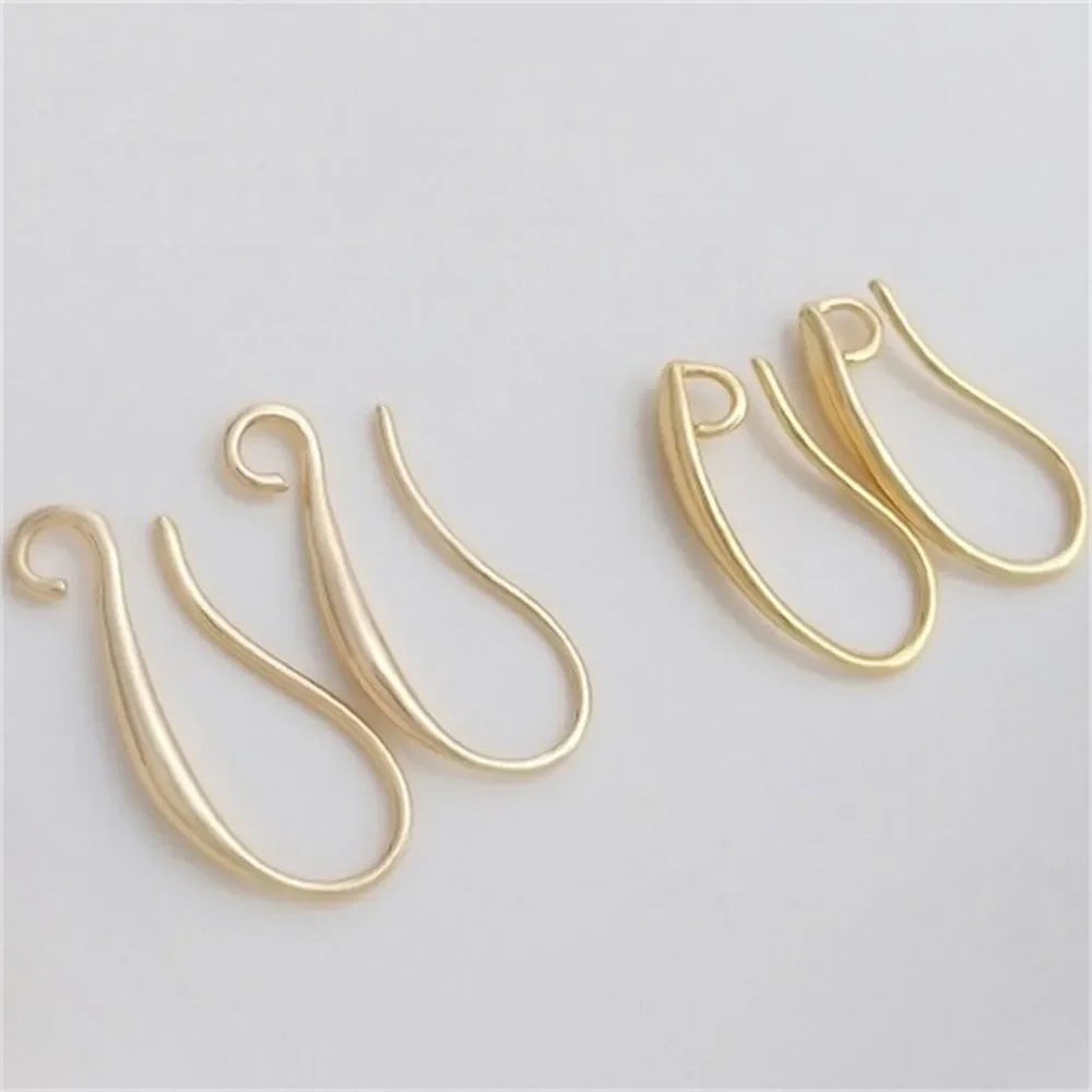 

14K True Gold Classic Water Drop Face with Hanging Ring Fashion Ear Hook Handmade DIY Earrings Ear Jewelry Accessories E182