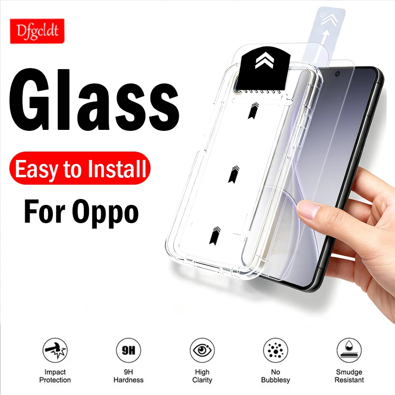 

1-2Piece Dust-free Auto Installation Tempered Glass for Oppo Reno15 14 Pro Screen Protector for Reno5 6 7 8 Pro+ Protective Film