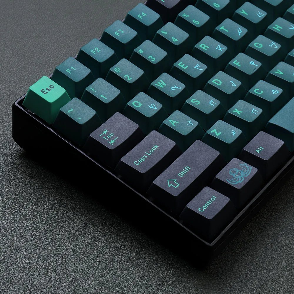 Imagem -02 - Gmk-terror Abaixo do Abismo Keycaps Fábrica Verde Alta Altitude Conjunto Completo Pbt Sublimação Térmica Keycaps Mecânicos