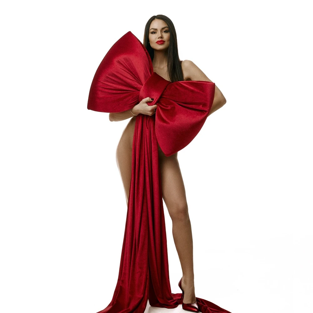 Maternity Photography Props Big Bowknot Creative Photo Shoot Clothing Pregnant Women Studio Posing Costume Accessories