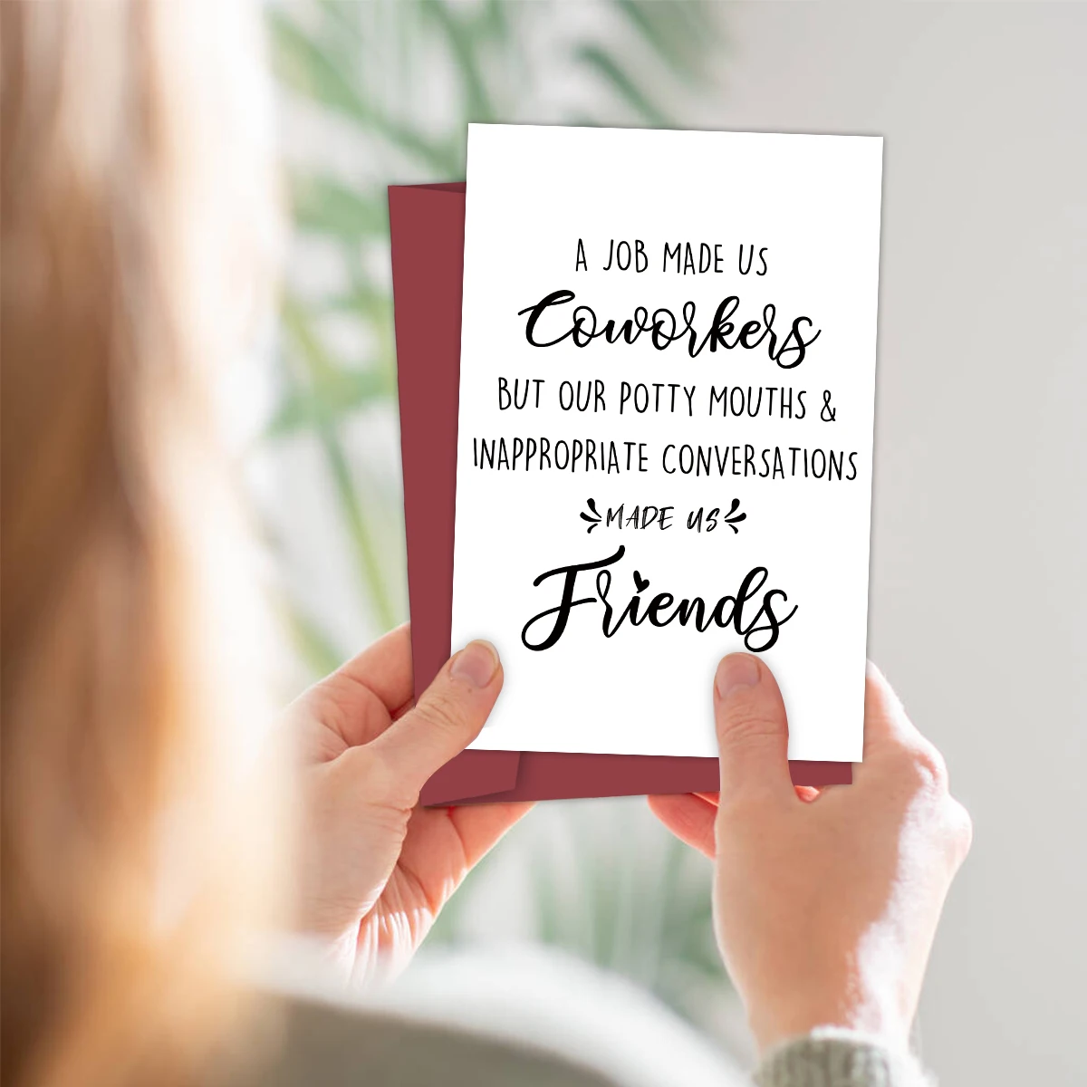 1Set Funny Cards for Coworkers, A Job Made Us Coworkers,Humorous Job Card, Leaving Card Work/Friend Gift Happy Birthday Card