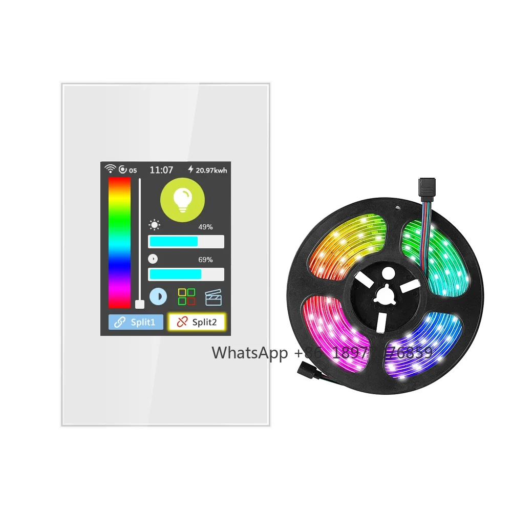 Lanbon LCD Touch LED Light Strip Smart Switch Works with Smart HomeKit WiFi Zigbee Voice Control Google Alexa
