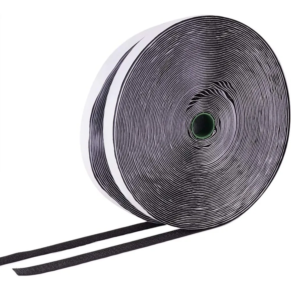 

82 Feet 0.8 Inch Hook and Loop Tape Roll Self Adhesive Back Fastening Strips for Picture and Tools Hanging Pedal Board Fastening