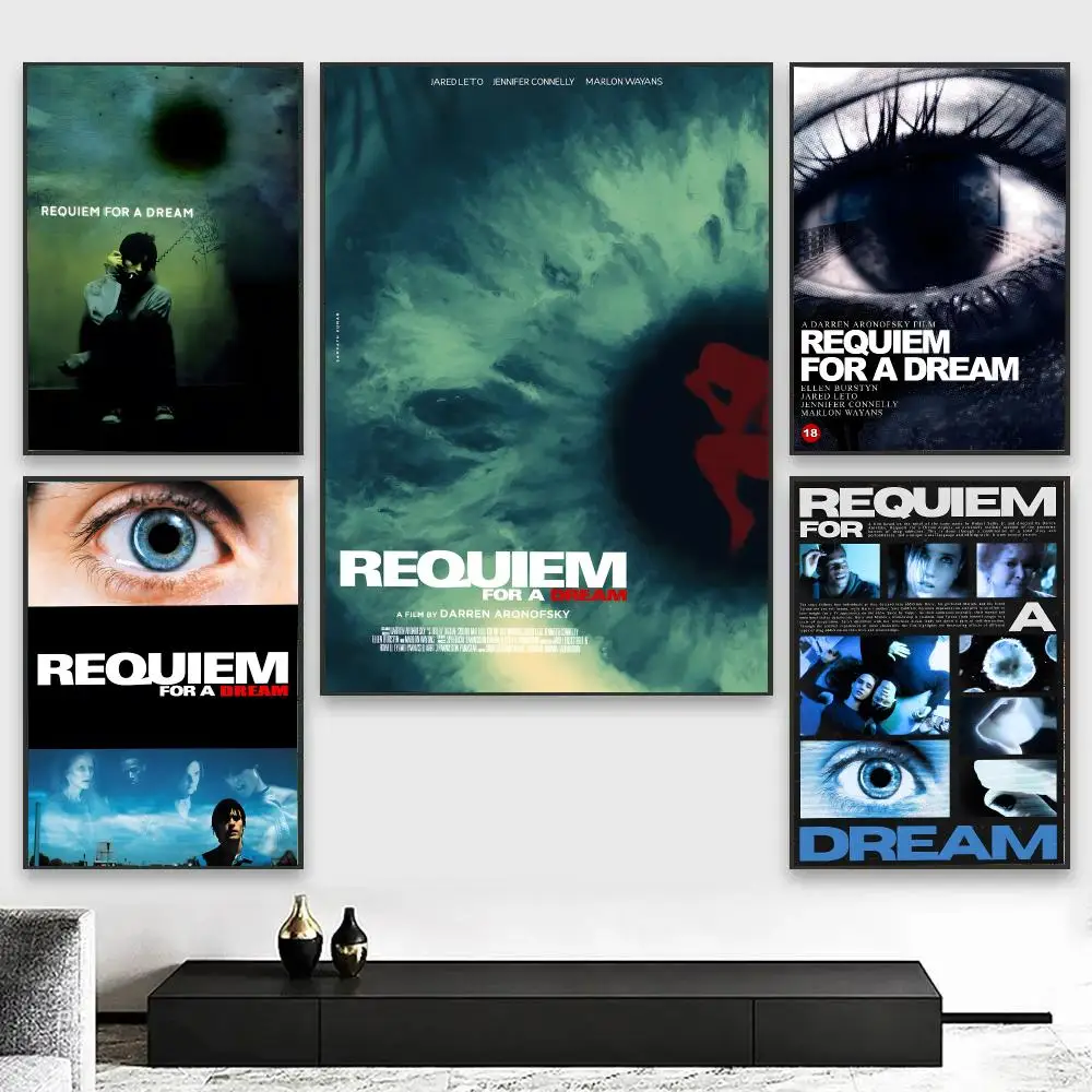 Movie R-Requiem Hot Painting Calligraphy Self Adhesive Art Prints for Bedroom Living Room Wall Decor Home Decoration Gift