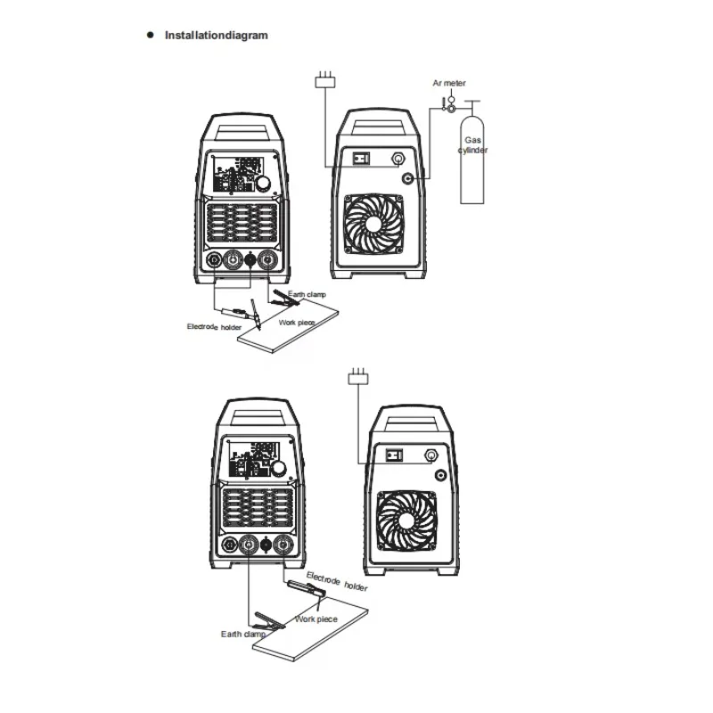Portable Tig Welder 220A Inverter AC/DC 110v/220v 10 Mm Aluminum Metal Welding Machine DC Output Polarity