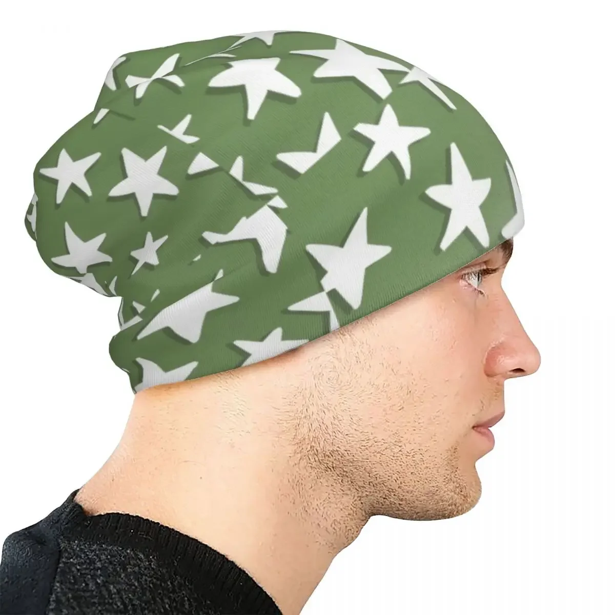 Cappelli con cofano per tutte le stagioni salvia e verde oliva Camouflage Stars tema cappelli con cofano cappelli per maglieria cappellini caldi Unisex retrò