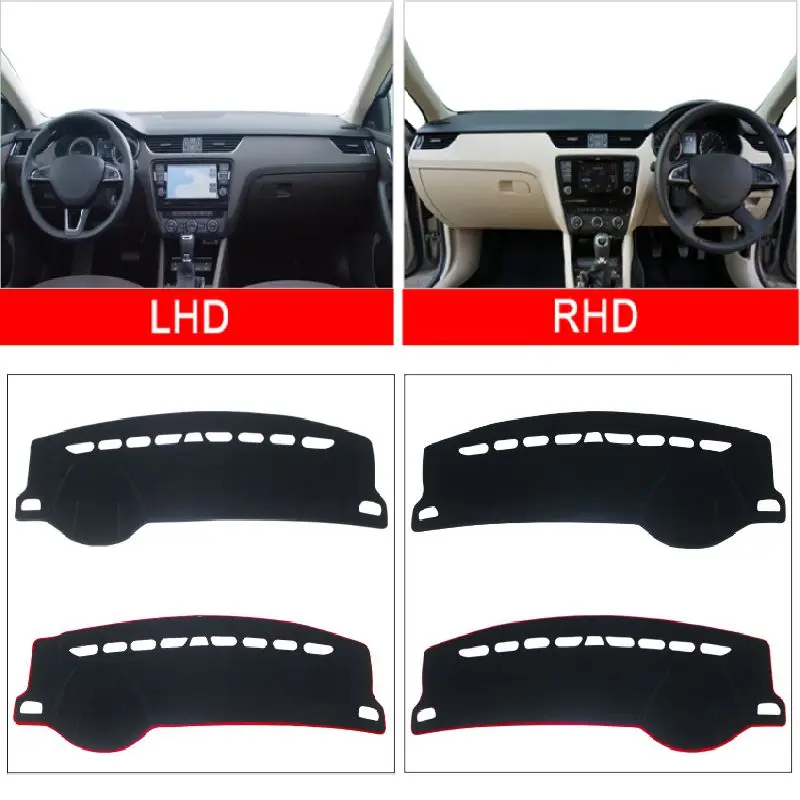 For Skoda Octavia A7 MK3 5E 2015-2020 Car Center Console Dashboard Cover Sunshade Anti-UV Avoid Light Pad Carpet Pad Accessories