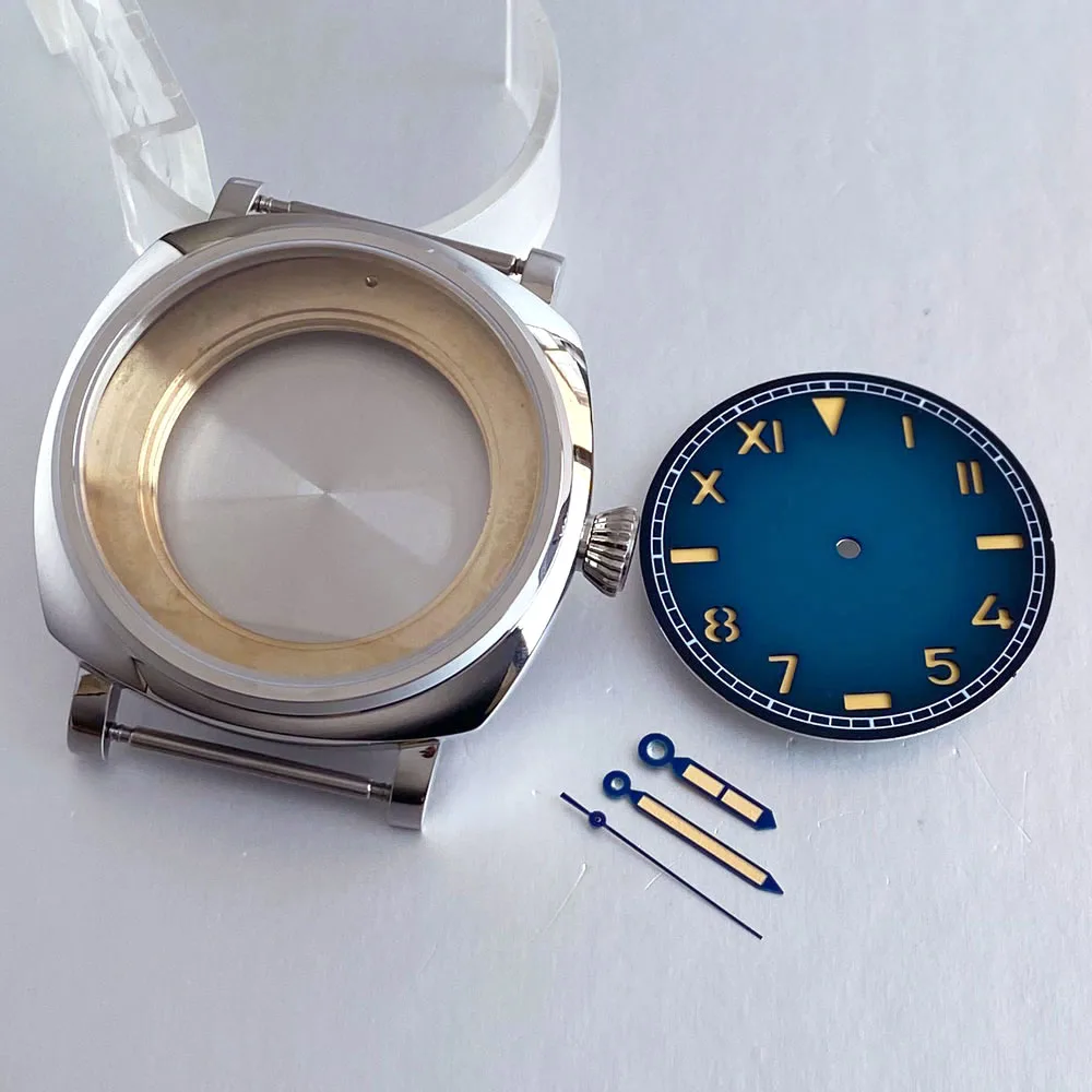 200M Diving 42mm Square Watch Case Polished fit NH35A NH36A Sapphire Crystal California Dial Brown Black Blue Watch Part